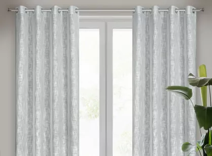 Zasłona na przelotkach 140x250 LIREN srebrna w stylu eko