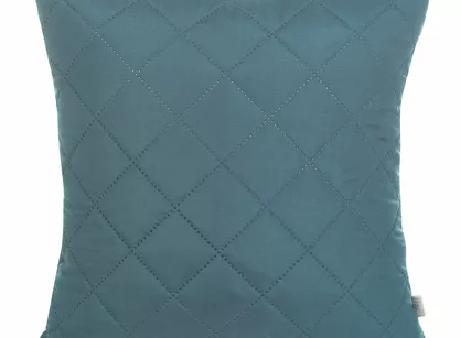 Poszewka 40x40 ALARA 3 ciemny turkus pikowana z mikrofibry wzór drobnych rombów