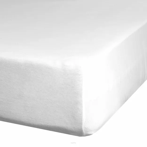 Prześcieradło z bawełny renforce z gumką 100x200 białe GŁADKIE z kolekcji Nova Style