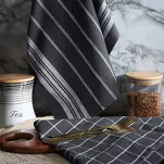 Komplet ścierek kuchennych 2x50x70 RUBI stalowe w pasy z bawełny - 2