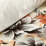 Pościel satynowa 220x200 NIKA 51 z wzorem wyrazistych żółto pomarańczowych kwiatów z kolekcji Nova Print - 6