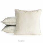 Poszewka welwetowa 45x45 VELVET 147A jednokolorowa kremowa obszyta lamówką - 3