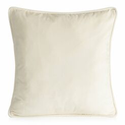 Poszewka welwetowa 45x45 VELVET 147A jednokolorowa kremowa obszyta lamówką
