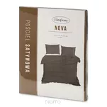 Pościel satynowa 180x200 NOVA 3 jednokolorowa gładka stalowa - 2