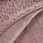 Koc jednokolorowy 170x210 TEDY różowy imitujący buklę - 3