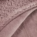 Koc jednokolorowy 170x210 TEDY różowy imitujący buklę - 5