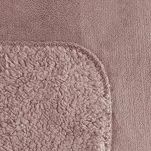 Koc jednokolorowy 170x210 TEDY różowy imitujący buklę - 4