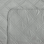 Narzuta welwetowa 220x240 LUIZ 8 srebrna pikowana hot press w wyrazisty geometryczny wzór - 3