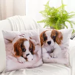 Poszewka welwetowa 45x45 ANIMAL 87 zdobiona nadrukiem pieska - 2