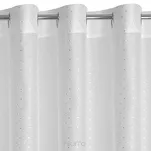 Firana na przelotkach 300x250 SIBEL biała ze srebrnym nadrukiem drobnych rombów - 4