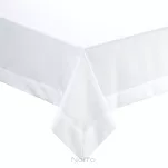 Obrus 140x180 LUCY biały gładki zdobiony kantą - 4