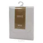 Obrus 140x180 LUCY biały gładki zdobiony kantą - 5