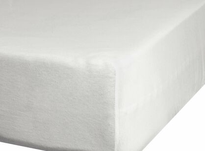 Prześcieradło z bawełny jersey 3 z gumką kremowe 160x200