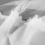 Firana na przelotkach 140x260 SOFI biała zdobiona aplikacją - 3