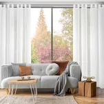 Firana na szelkach 140x250 LUCY biała z gładkiego woalu - 11