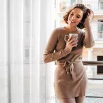 Firana na szelkach 140x250 LUCY biała z gładkiego woalu - 12