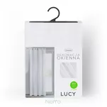 Firana na szelkach 140x250 LUCY biała z gładkiego woalu - 3