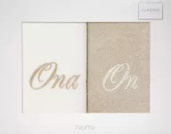 Komplet ręczników 2x70x140 ON ONA kremowe beżowe - 3