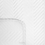 Narzuta welwetowa 170x210 SOFIA biała pikowana w gęstą jodełkę - 5