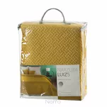Narzuta welwetowa 170x210 LUIZ 5 musztardowa w geometryczny wzór - 5