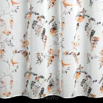 Zasłona na przelotkach 140x250 RIKI biała ruda z etaminy z wzorem botanicznym - 6