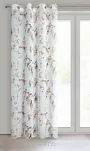 Zasłona na przelotkach 140x250 RIKI biała ruda z etaminy z wzorem botanicznym - 5