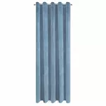 Zasłona na przelotkach 140x250 VILLA welwetowa niebieska jednokolorowa o aksamitnej strukturze - 9