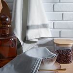 Komplet ścierek kuchennych 2x50x70 SOFIA srebrne w pasy z bawełny - 5