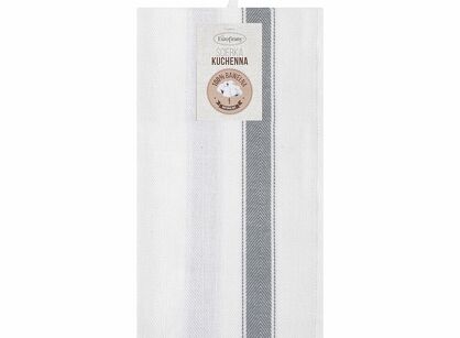 Komplet ścierek kuchennych 2x50x70 SOFIA srebrne w pasy z bawełny