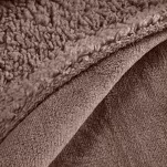 Koc jednokolorowy 150x200 TEDY mocha imitujący buklę - 3