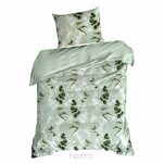 Pościel satynowa 160x200 SPRING 97 jasna zieleń z wzorem zielonych liści z kolekcji Classic - 5