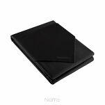 Pościel satynowa 140x200 NOVA 3 jednokolorowa gładka czarna - 5