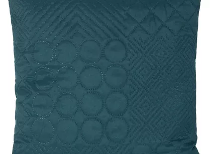Poszewka jednokolorowa 40x40 BONI 5 ciemny turkus pikowana w geometryczny wzór Design 91