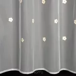 Firana na przelotkach 140x250 ELSA biała zdobiona dziecięcym żółtym haftem - 3