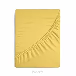 Prześcieradło z bawełny jersey z gumką musztardowe 240x220 Design 91 - 4