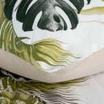 Pościel bawełniana 220x200 AMBER biała oliwkowa z wzorem egzotycznych liści z kolekcji Classic Family - 2