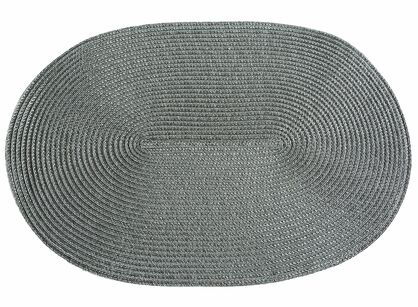 Podkładka dekoracyjna 30x45 JUDY 2 popielata stalowa pleciona