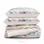 Pościel z makosatyny 160x200 PREMIUM 28 różowa niebieska kwiatowy wzór Premium - 7