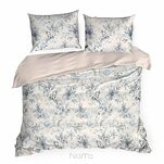 Pościel z makosatyny 160x200 PREMIUM 28 różowa niebieska kwiatowy wzór Premium - 6