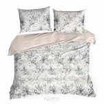 Pościel z makosatyny 160x200 PREMIUM 28 różowa niebieska kwiatowy wzór Premium - 6