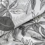 Pościel z mikrowłókna 140x200 CASSIE biała szara wzór kwiatowy Design 91 - 3