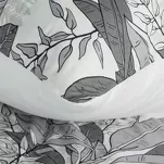 Pościel z mikrowłókna 140x200 CASSIE biała szara wzór kwiatowy Design 91 - 2