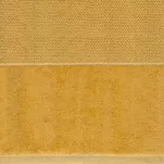 Ręcznik bawełniany 30x50 LUCY musztardowy gładki z welurową szeroką bordiurą - 4