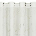 Zasłona na przelotkach 140x250 EMILI kremowa z szyfonu z szampańskim nadrukiem marmurku - 4