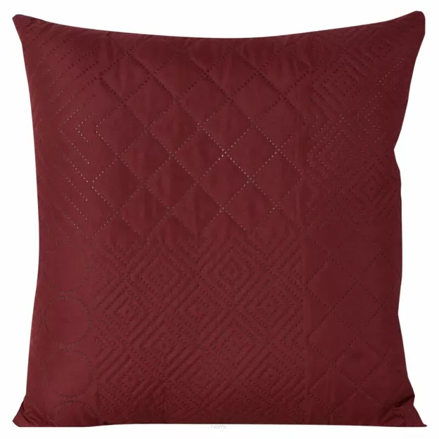 Poszewka jednokolorowa 40x40 BONI 5 ceglana pikowana w geometryczny wzór Design 91