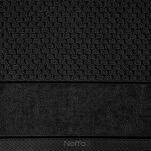 Ręcznik 50x90 FRIDA czarny z fakturą kosteczki i szeroką welurową bordiurą 500 g/m2 - 2