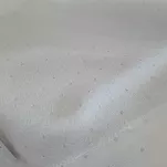 Bieżnik elegancki 40x180 ELLEN biały w drobne kropeczki z ozdobną listwą połyskujący srebrną nicią - 4