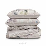 Pościel z makosatyny 220x200 PREMIUM 33 biała jasny różowy kwiatowy wzór Premium - 7