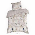 Pościel z makosatyny 220x200 PREMIUM 33 biała jasny różowy kwiatowy wzór Premium - 5