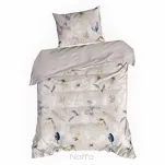 Pościel z makosatyny 220x200 PREMIUM 33 biała jasny różowy kwiatowy wzór Premium - 5